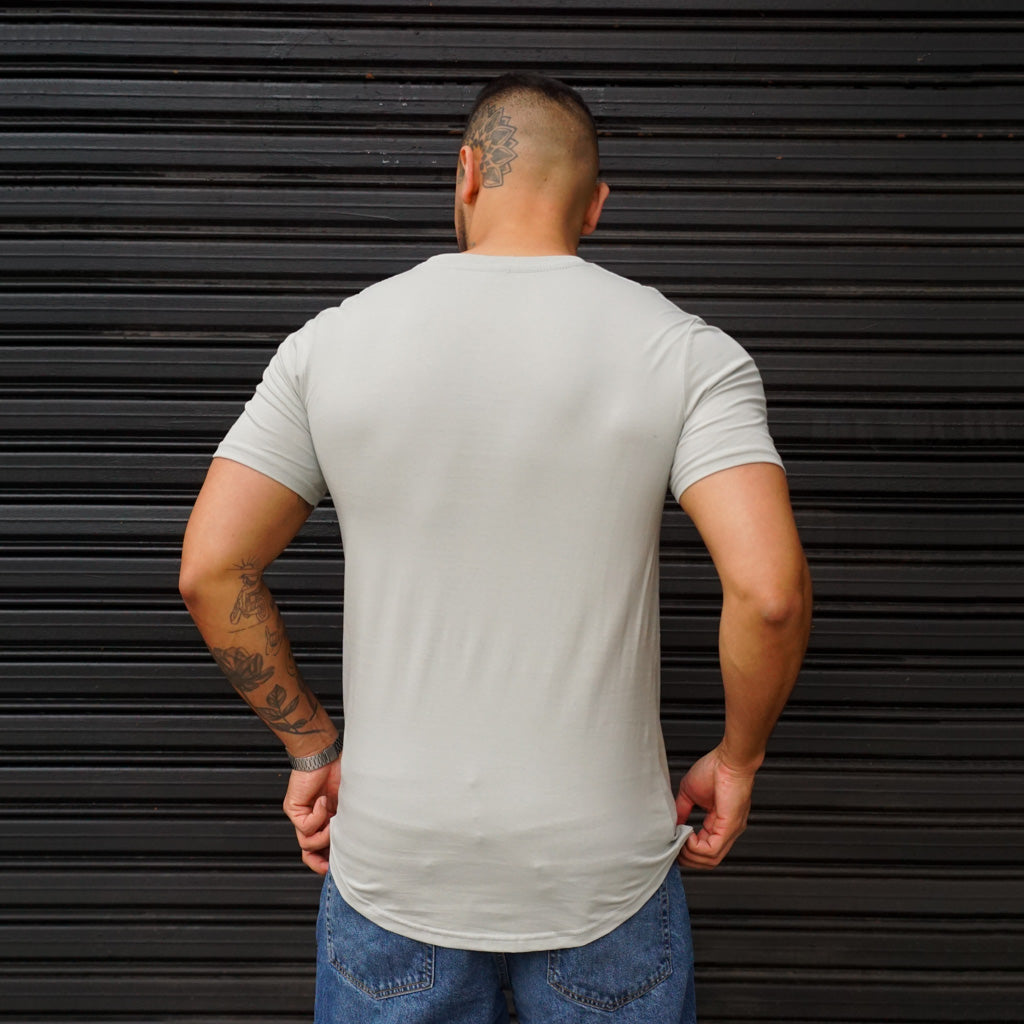 POLERA LONG FIT HIELO HOMBRE ALGODÓN - VISTA ESPALDA 2