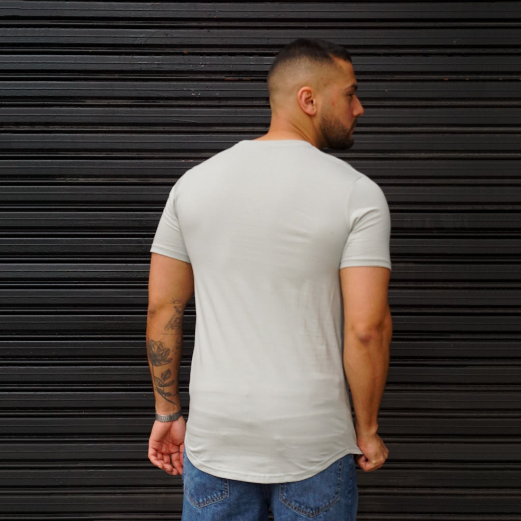 POLERA LONG FIT HIELO HOMBRE ALGODÓN - VISTA ESPALDA 3