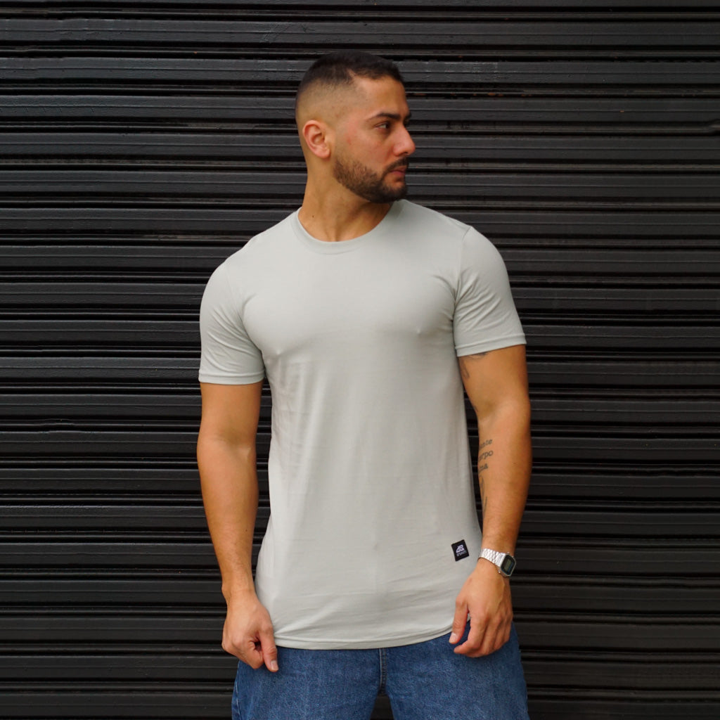 POLERA LONG FIT HIELO HOMBRE ALGODÓN - VISTA FRONTAL 1