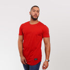 polera long fit roja - vista frontal 2
