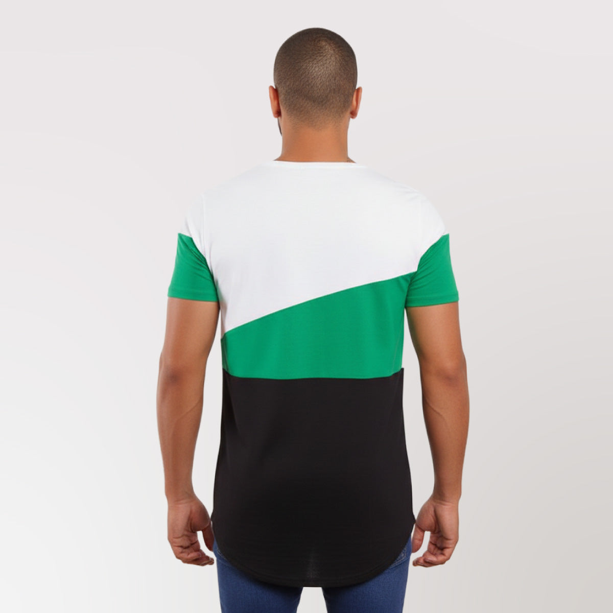 Polera Long Fit Tricolor VerdeNE Dsanti
