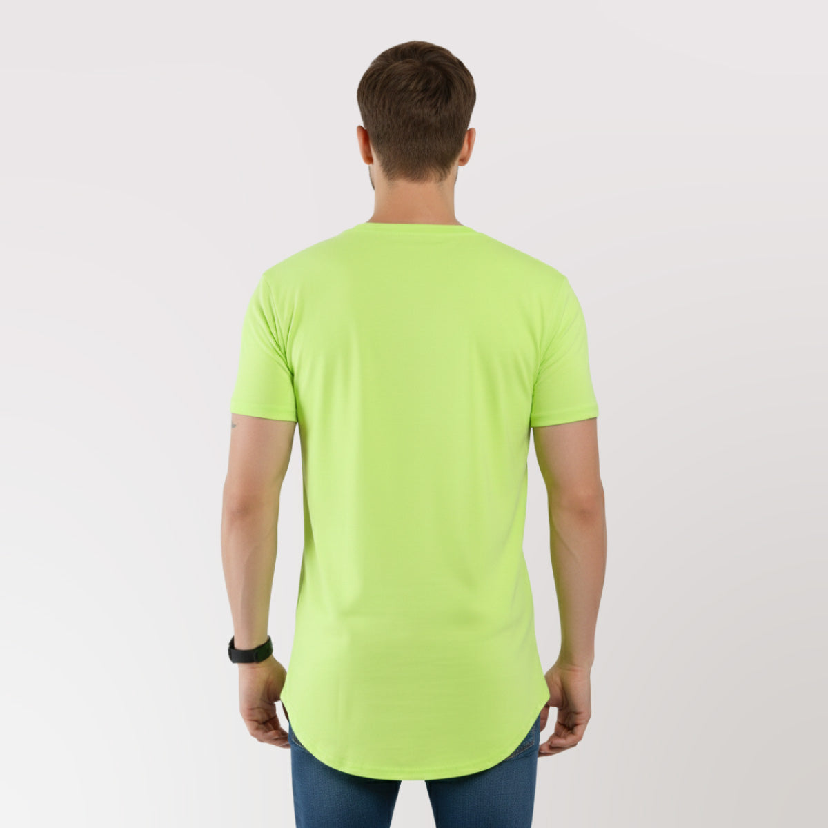Polera Long fit 096 Verde Fluor Dsanti