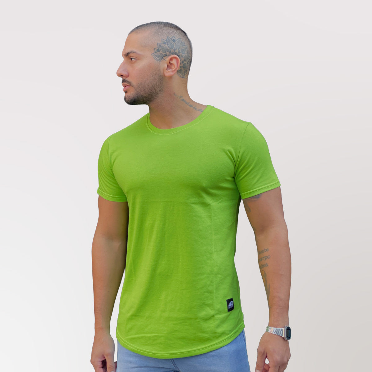 Polera Long fit 096 Verde Limon