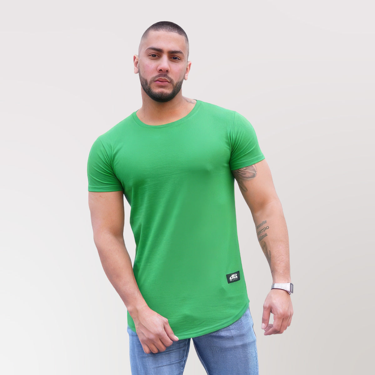 Polera Long Fit Verde Manzana Dsanti