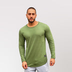 Polera Long Fit ML Verde Musgo