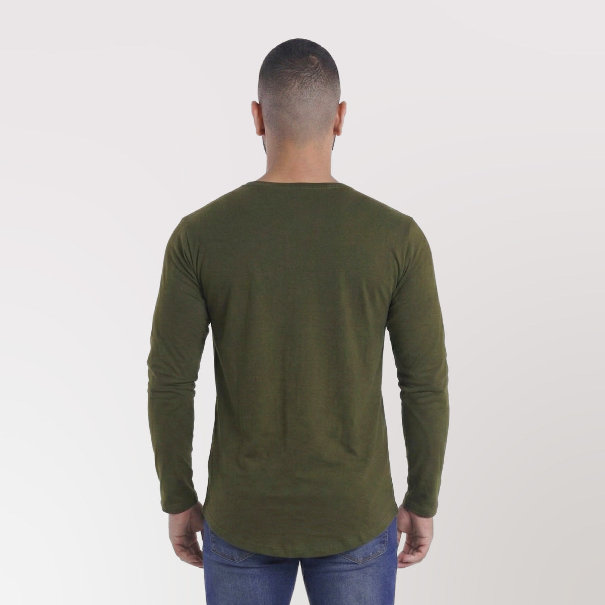 Polera Long Fit ML Verde Oliva Dsanti