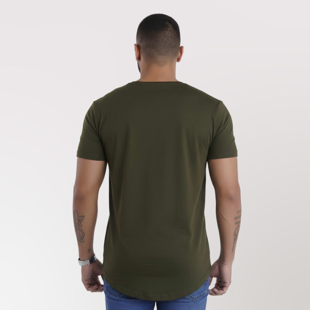 Polera Long fit 096 Verde Oliva Dsanti