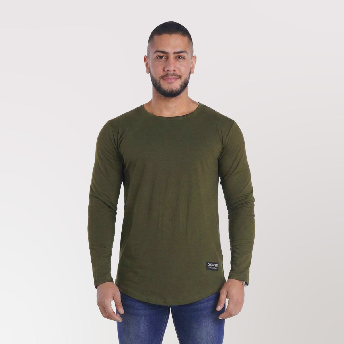 Polera Long Fit ML Verde Oliva Dsanti