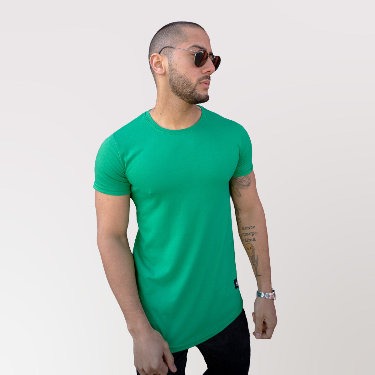 Polera Long fit 096 Verde Dsanti