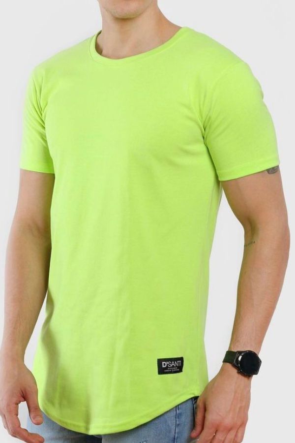 Polera Long fit 096 Verde Fluor Dsanti