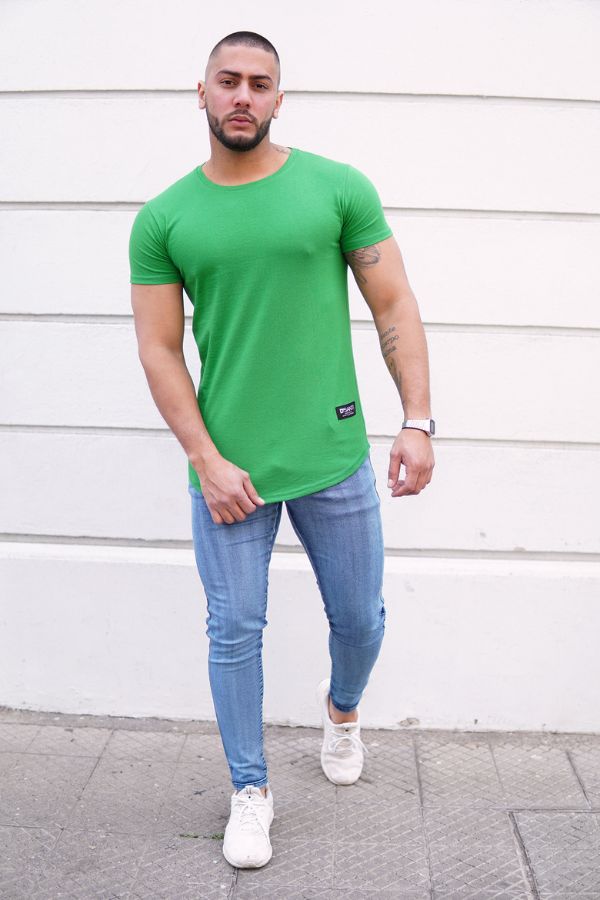 Polera Long Fit 096 Verde Manzana Dsanti