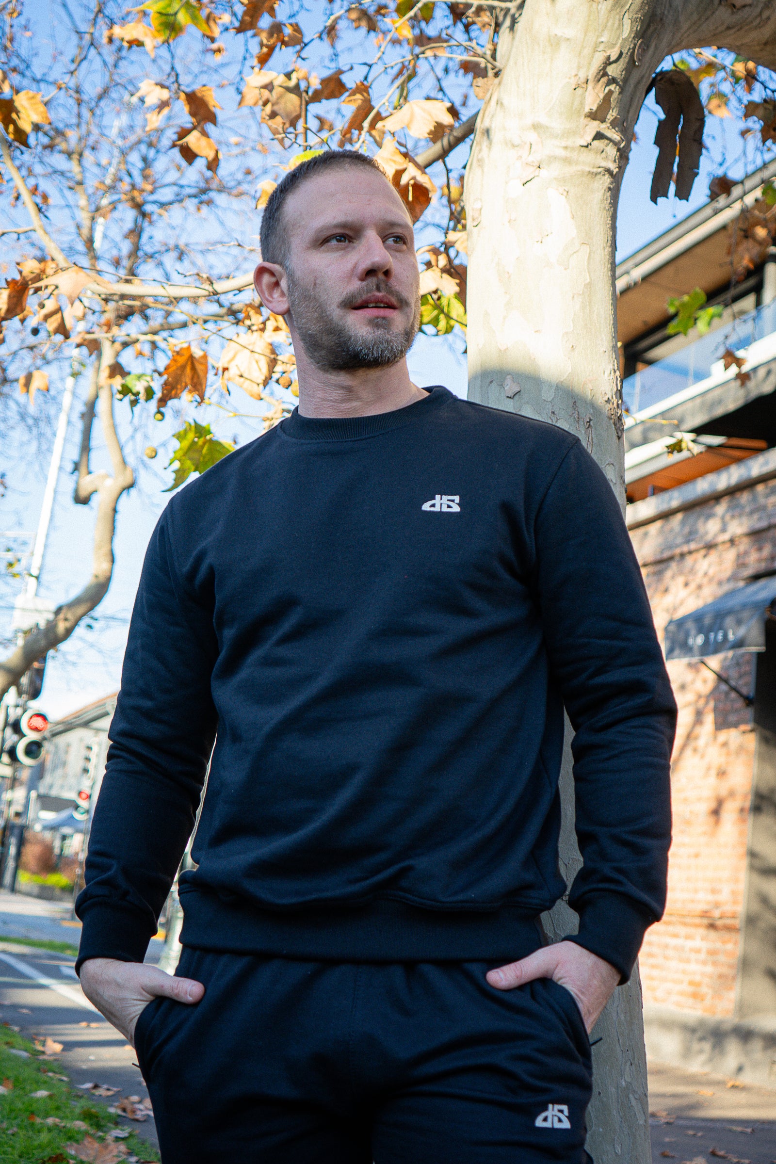 Poleron sin Gorro Negro DS