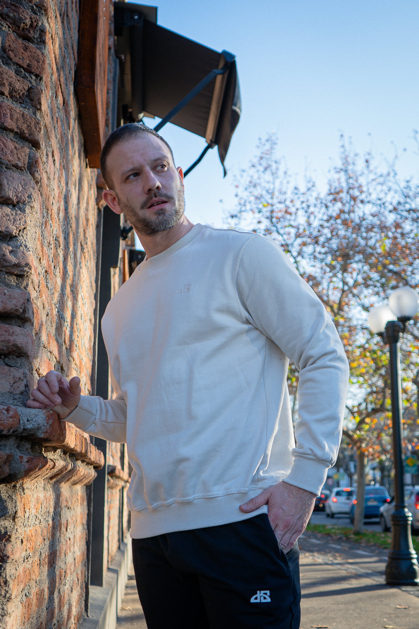 Poleron sin Gorro Hueso DS