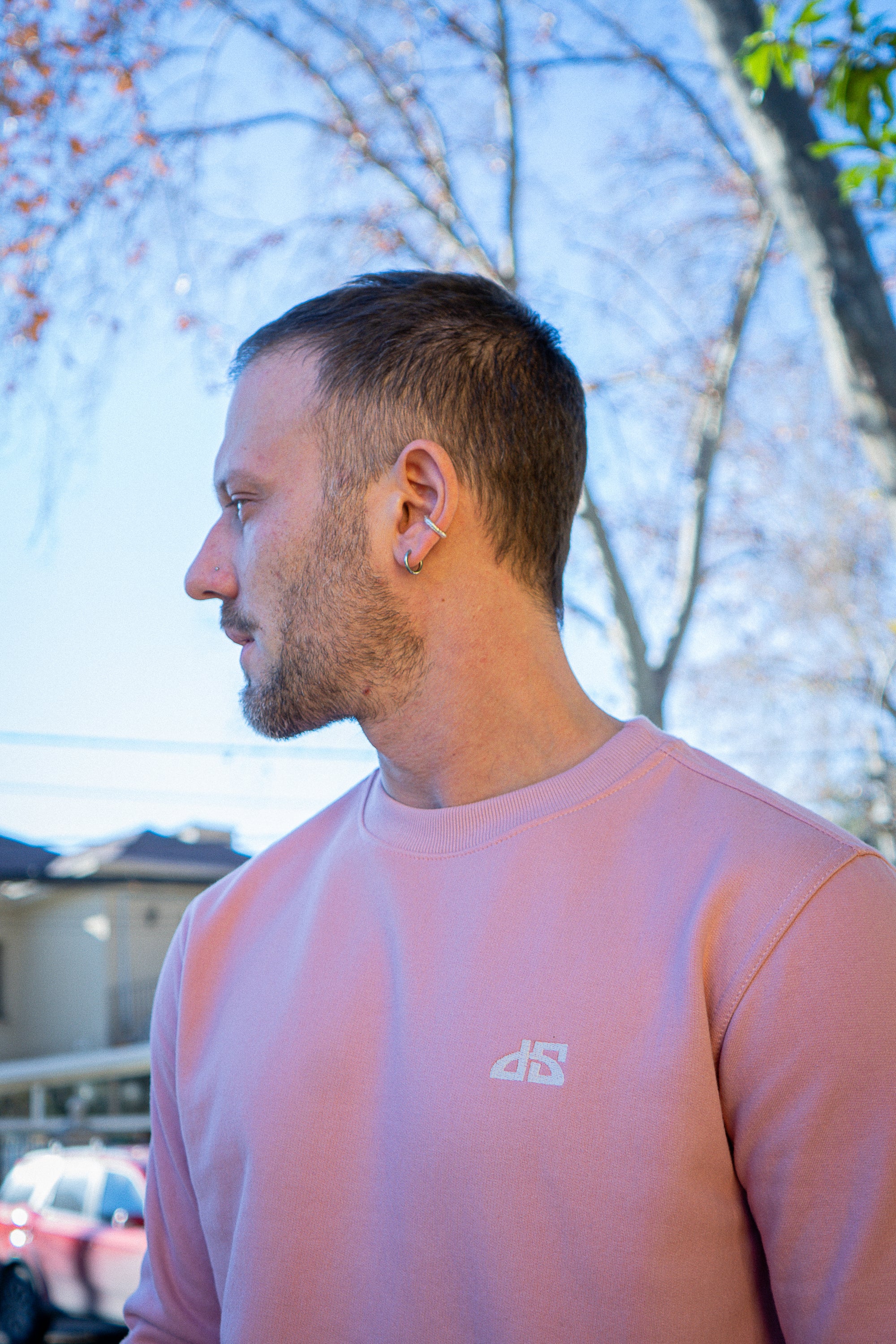 Poleron sin Gorro Rosado DS