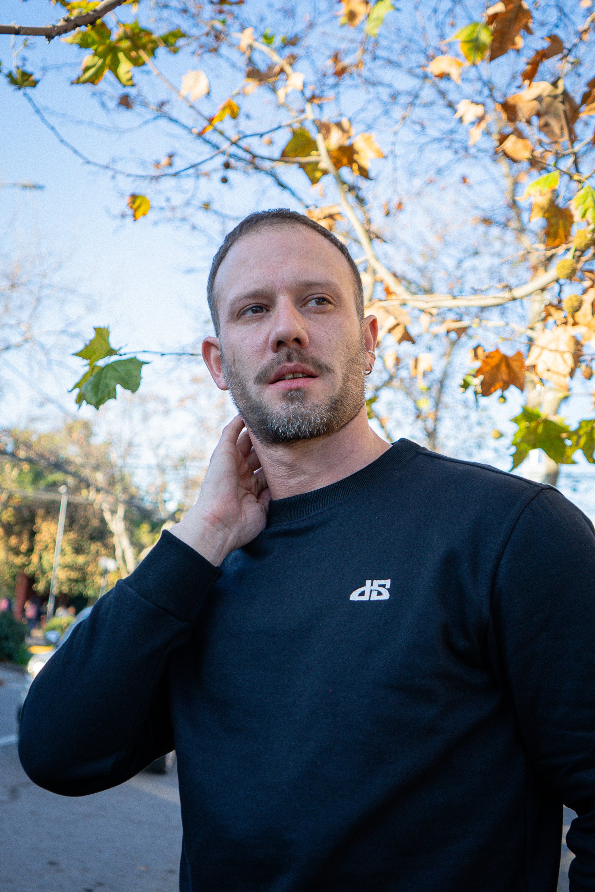 Poleron sin Gorro Negro DS