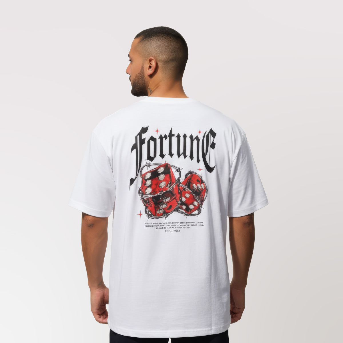 Polera Oversize Fortune Blanca DSanti