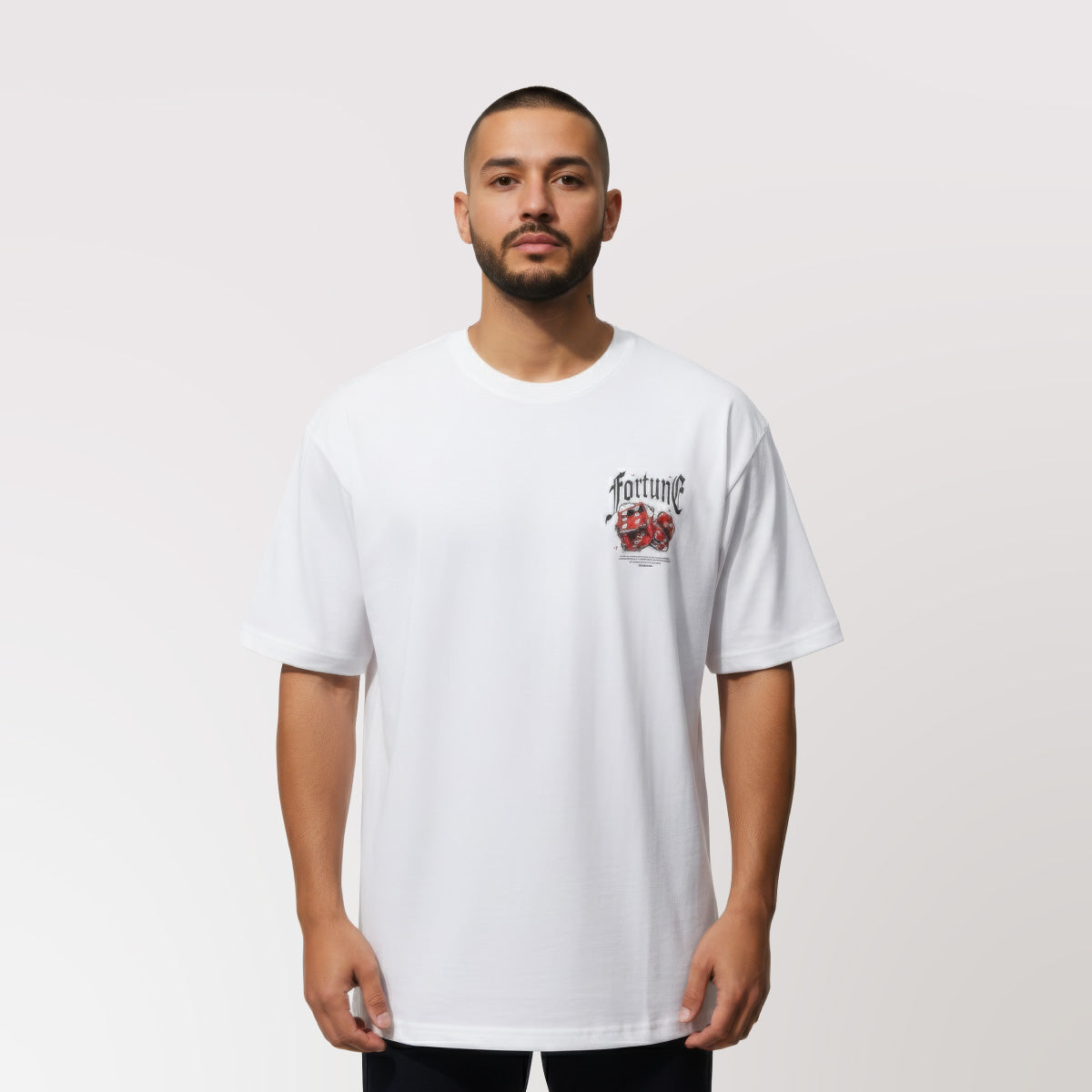 Polera Oversize Fortune Blanca DSanti