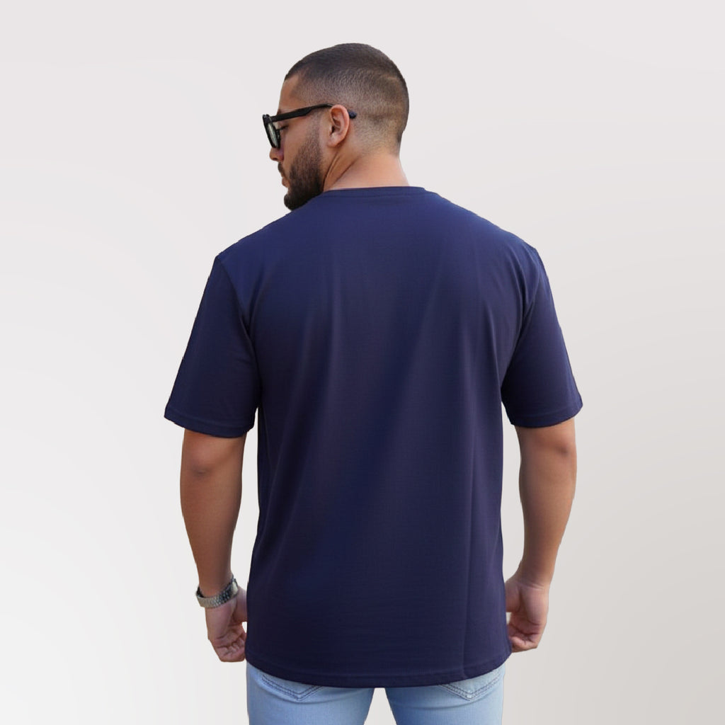 Polera oversize azul Francia Dsanti vista trasera