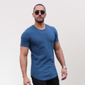 Polera long fit azul petróleo Dsanti modelo 096