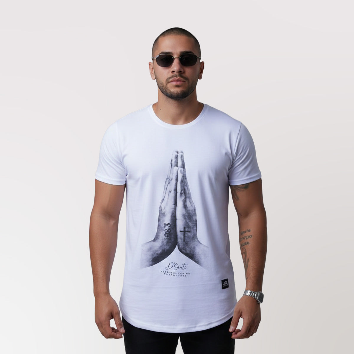 Polera long fit blanca 1983 BL Dsanti