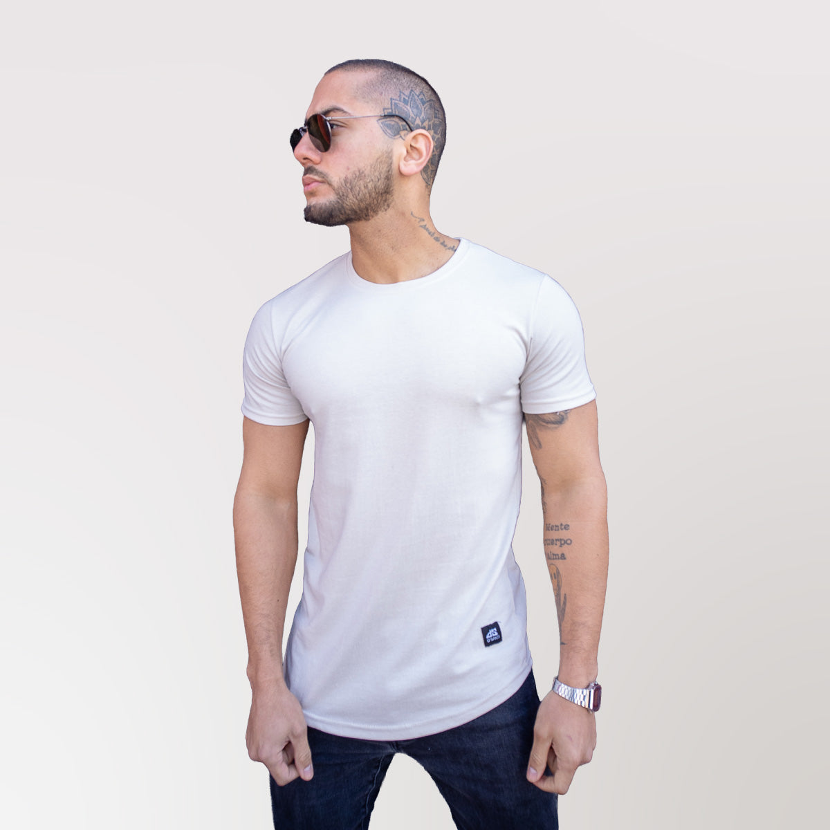 Polera Long fit 096 Hueso Dsanti