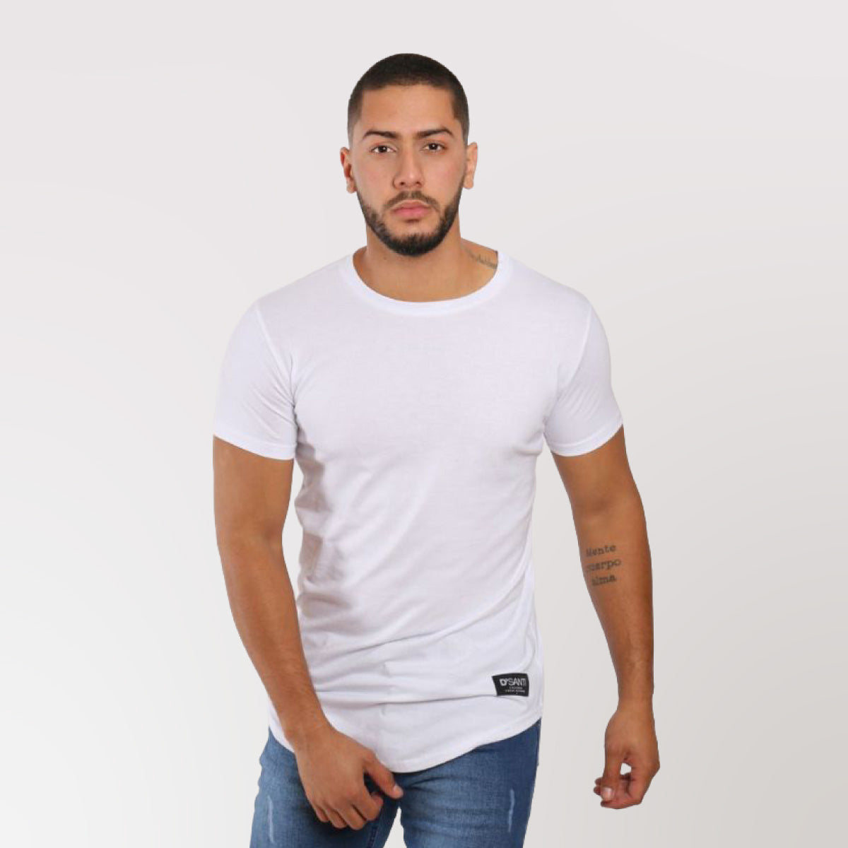 Polera Long fit 096 Blanca Dsanti