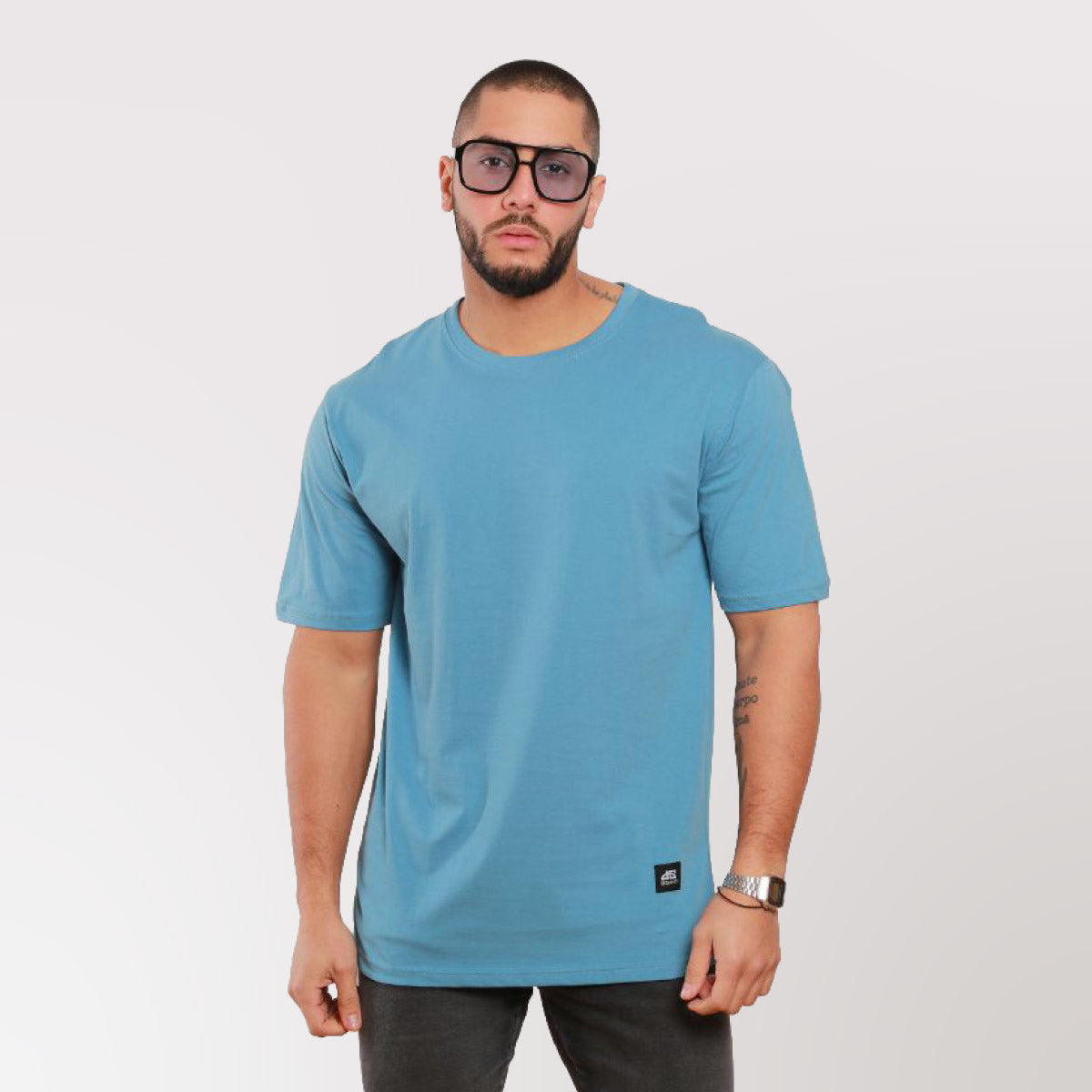 Polera Oversize Azul Celeste Dsanti