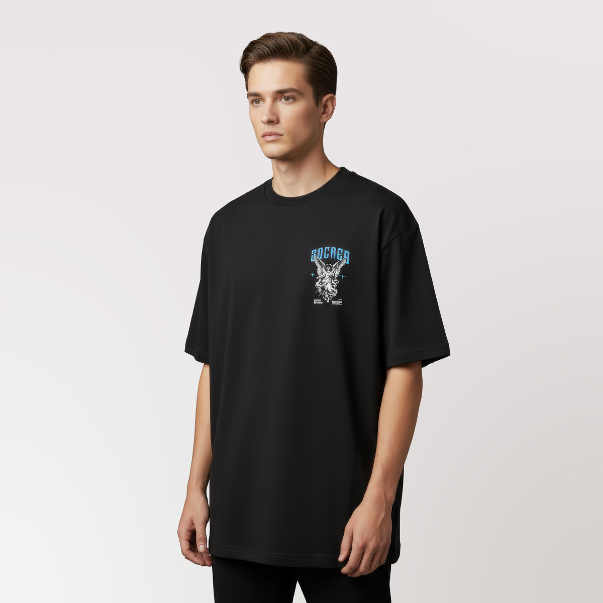 Polera Oversize Dsanti Sacred Negra