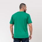 polera oversize verde algodon hombre - vista espalda