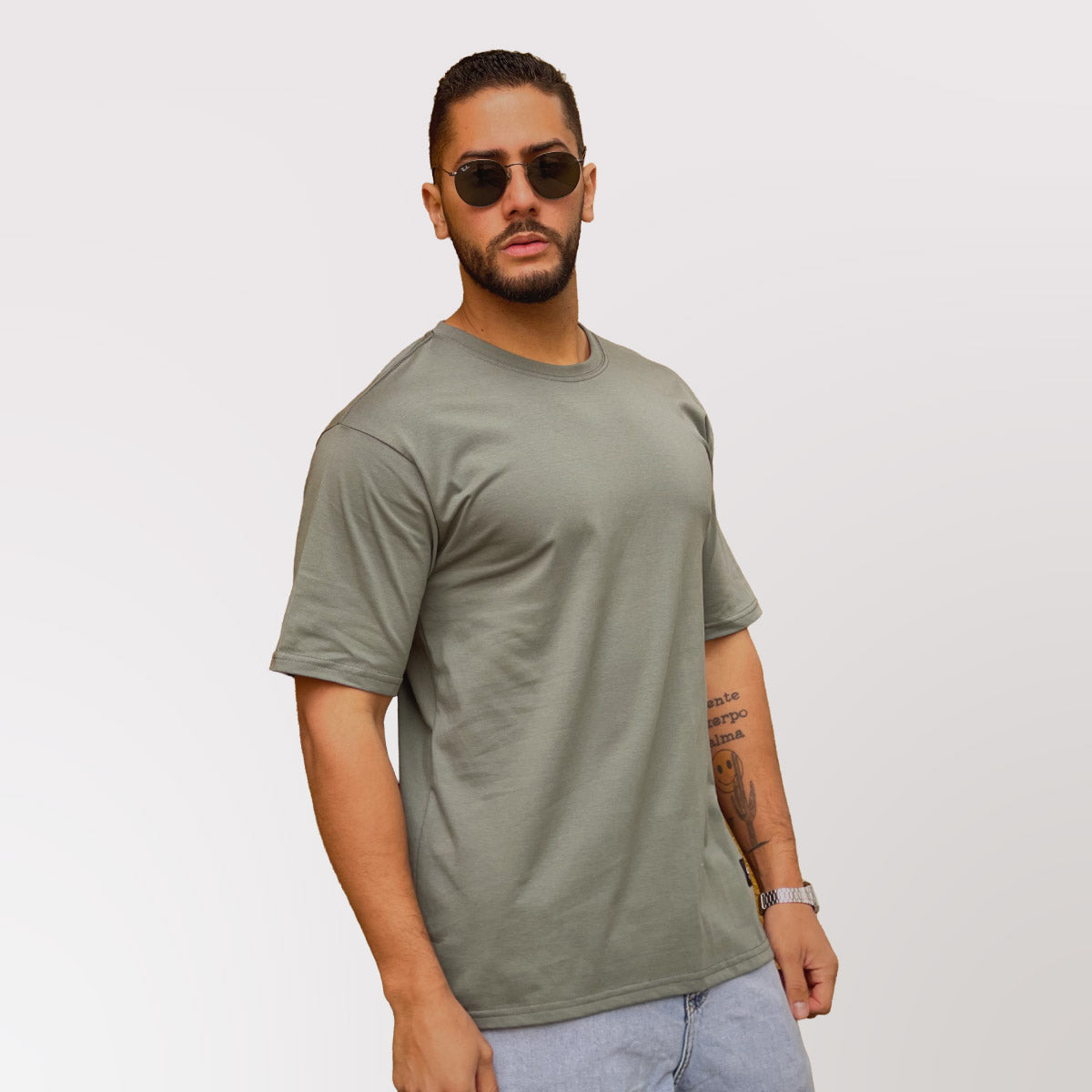 Polera Oversize Verde Sage