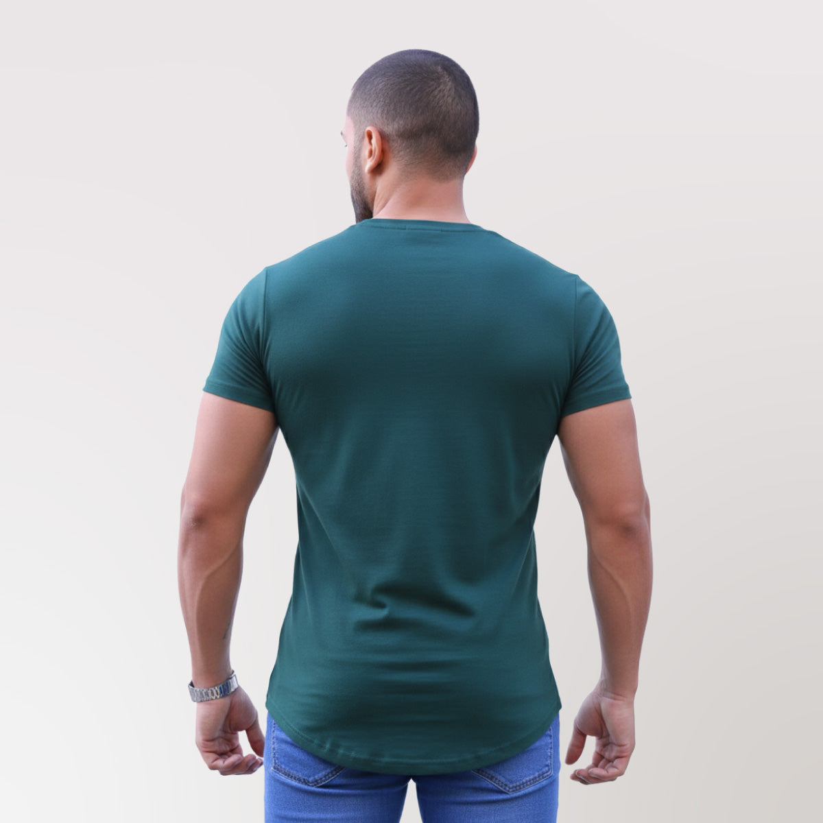 Polera Long fit 096 Verde Botella Dsanti